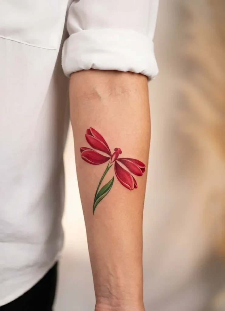 Dragonfly with Tulip Inspired Wings