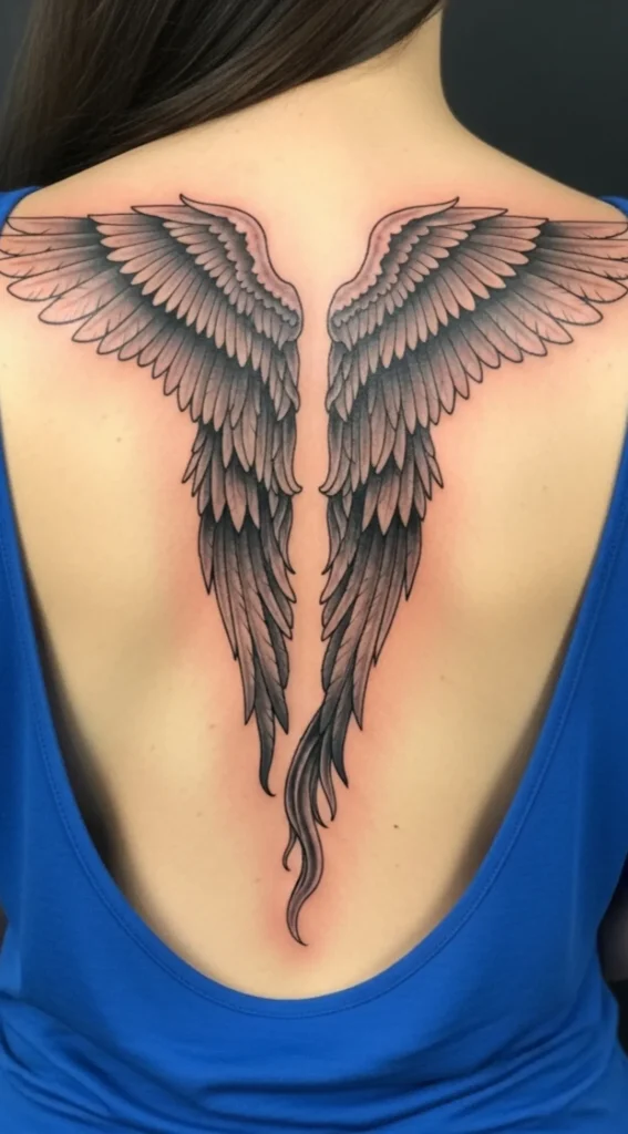 Elegant Long Back Wings Flow