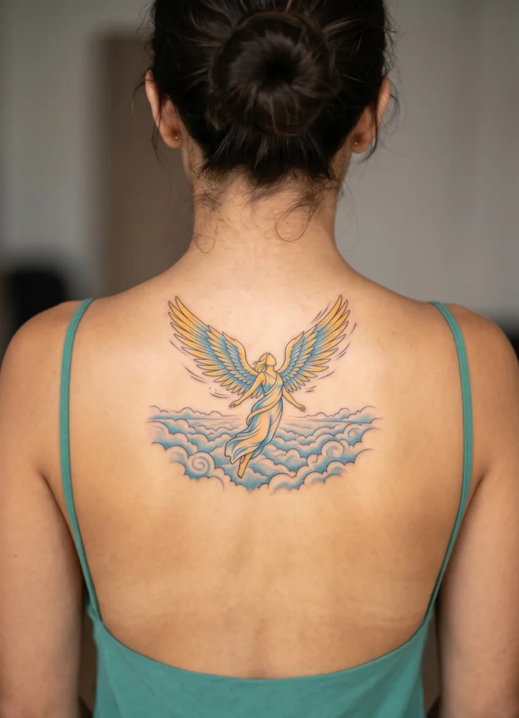 Flying Angel Above Cloud Layer