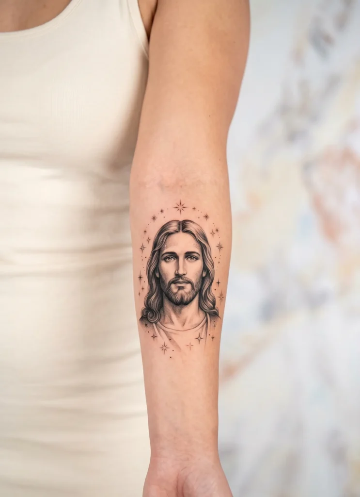 Jesus with Soft Star Accents