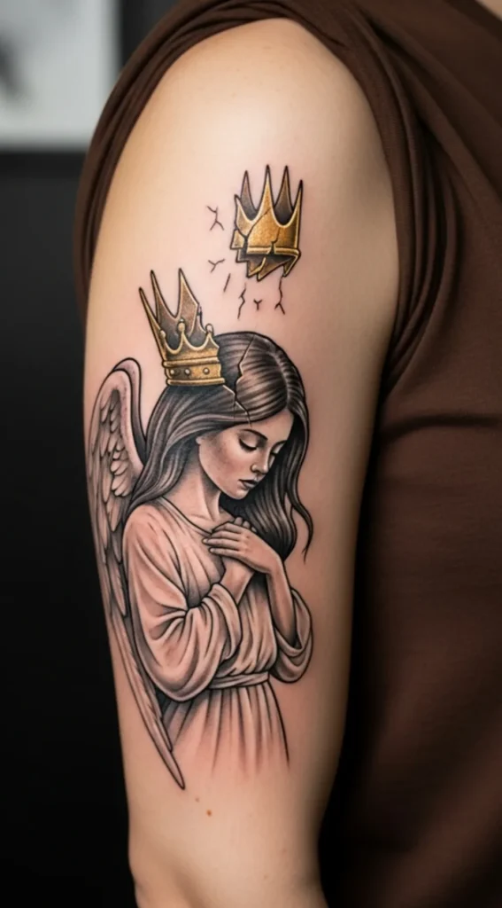 Gentle Angel with Broken Crown