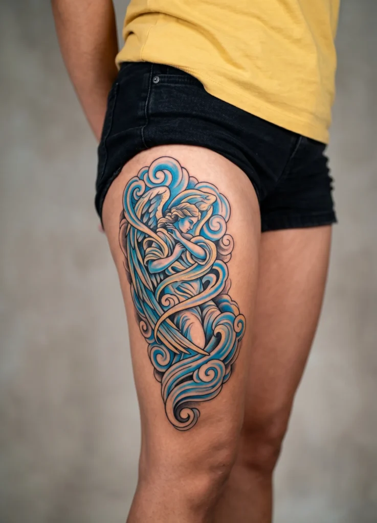 Guardian Angel in Cloud Swirl