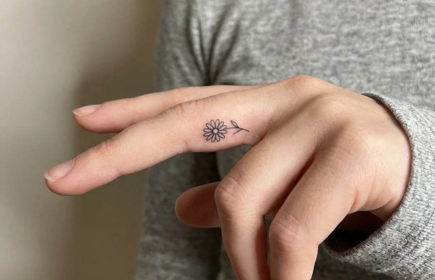 Inner Finger Hidden Tattoos