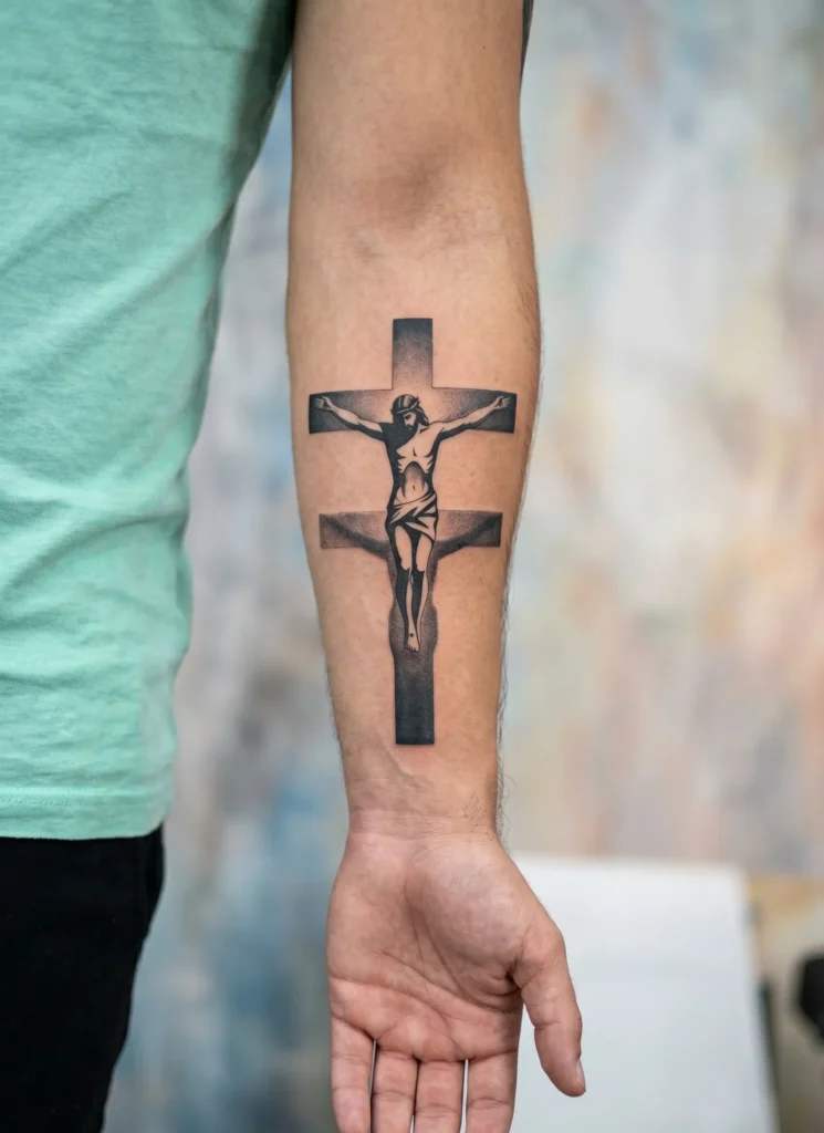 Jesus and Cross Shadow Design