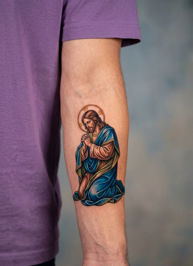 Jesus in Prayer Pose