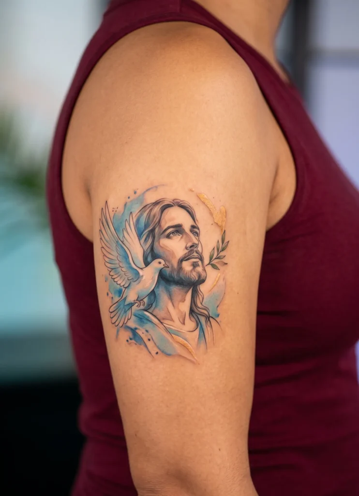 Jesus with Dove of Peace