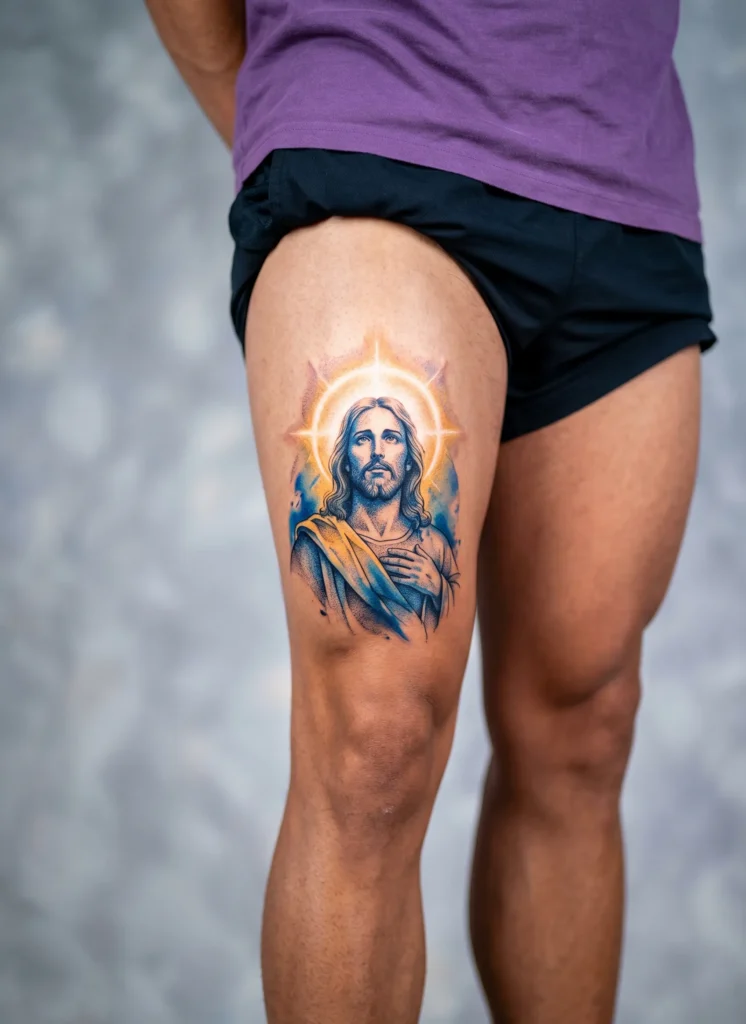 Jesus with Glowing Halo