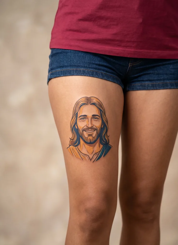  Jesus with Serene Smile Expression