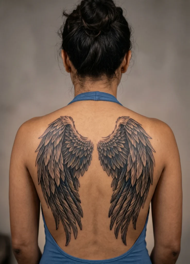 Large Back Wings with Feather Detail