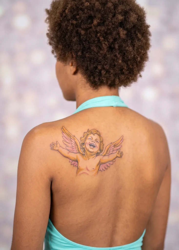 Laughing Cherub with Open Joyful Pose