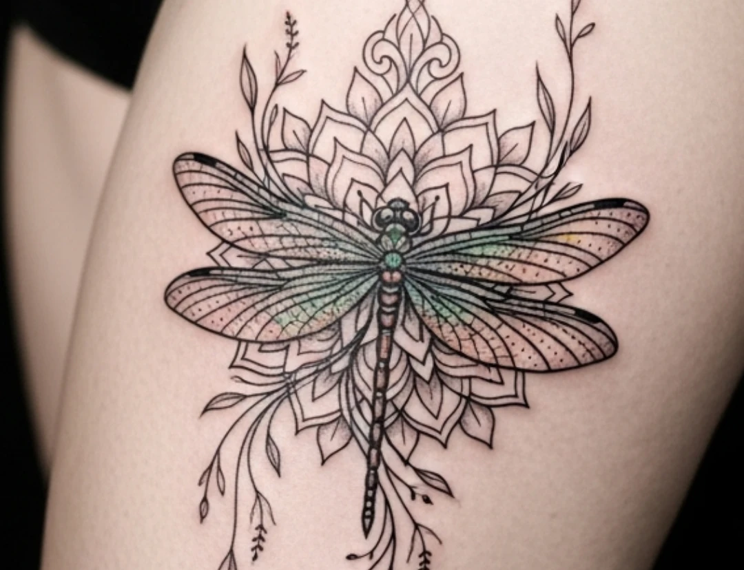 Mandala Dragonfly Tattoo Ideas