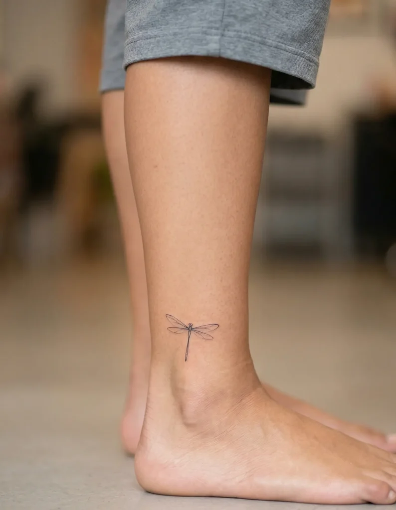 Minimal Dragonfly on Inner Ankle