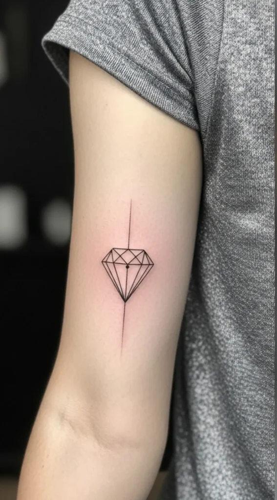 Minimal Fine Line Diamond on Inner Arm