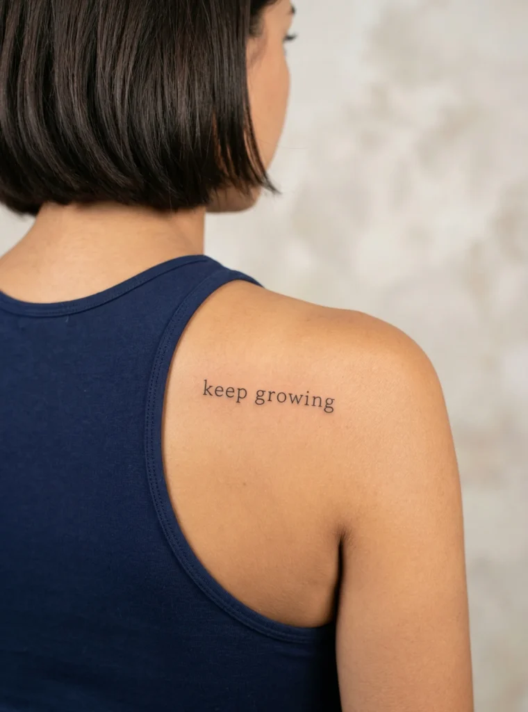 Minimal Quote on Behind Shoulder