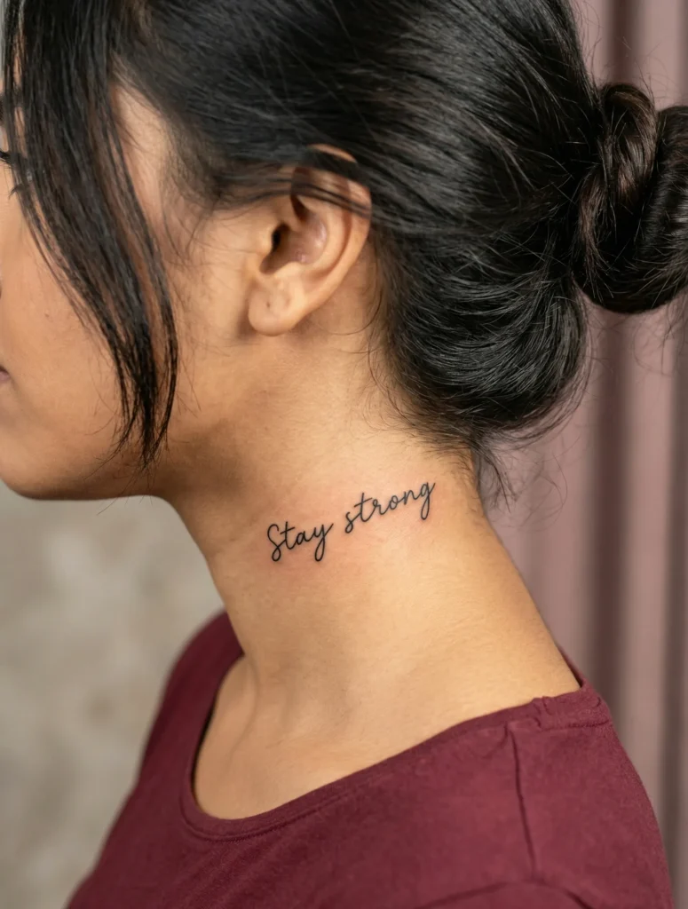 Minimal Quote on Side Neck