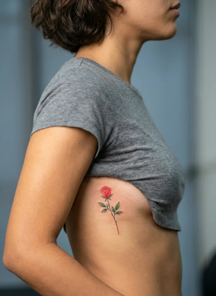 Minimal Rose on Rib Side