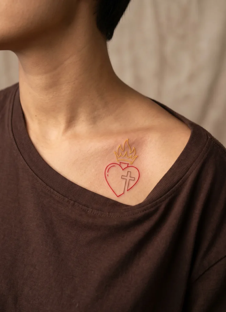 Minimal Sacred Heart Outline