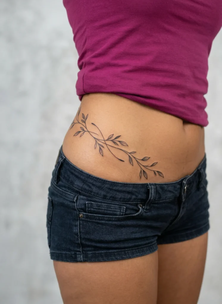 Minimal Vine Wrap on Upper Hip