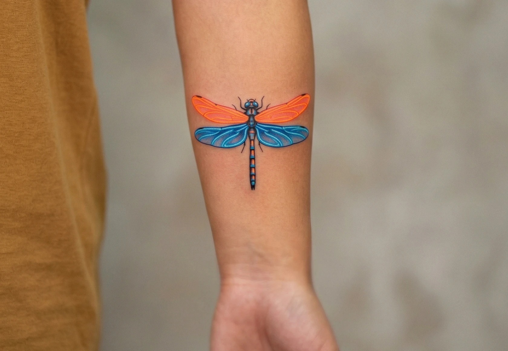 Neon Dragonfly Tattoo Ideas