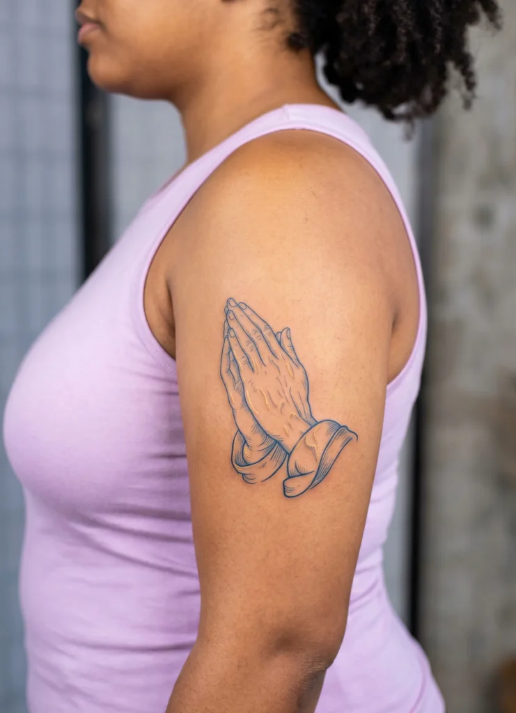 Peaceful Jesus Hands in Prayer