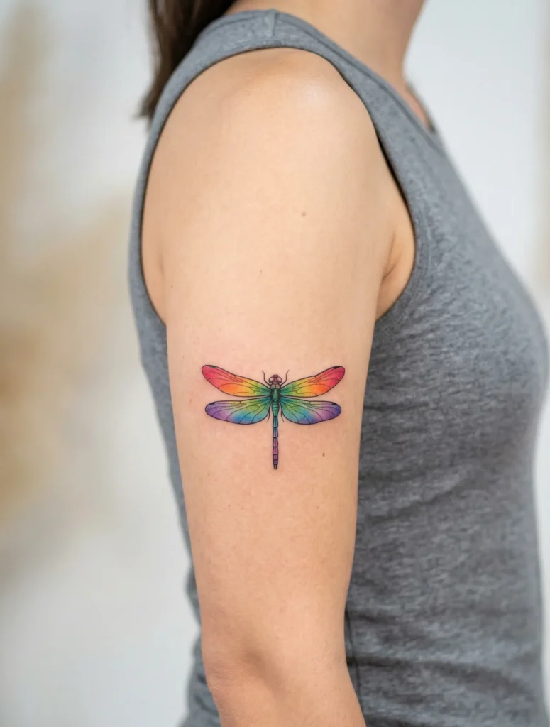 Rainbow Gradient Dragonfly Wings