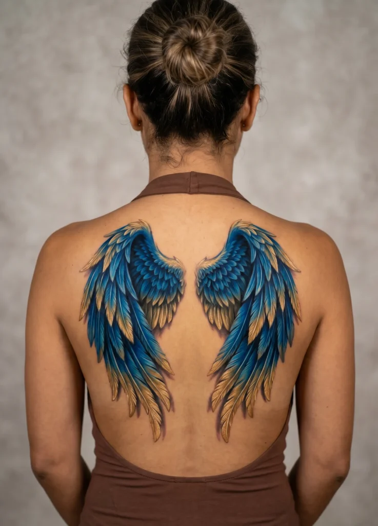 Realistic Back Angel Wings Pair