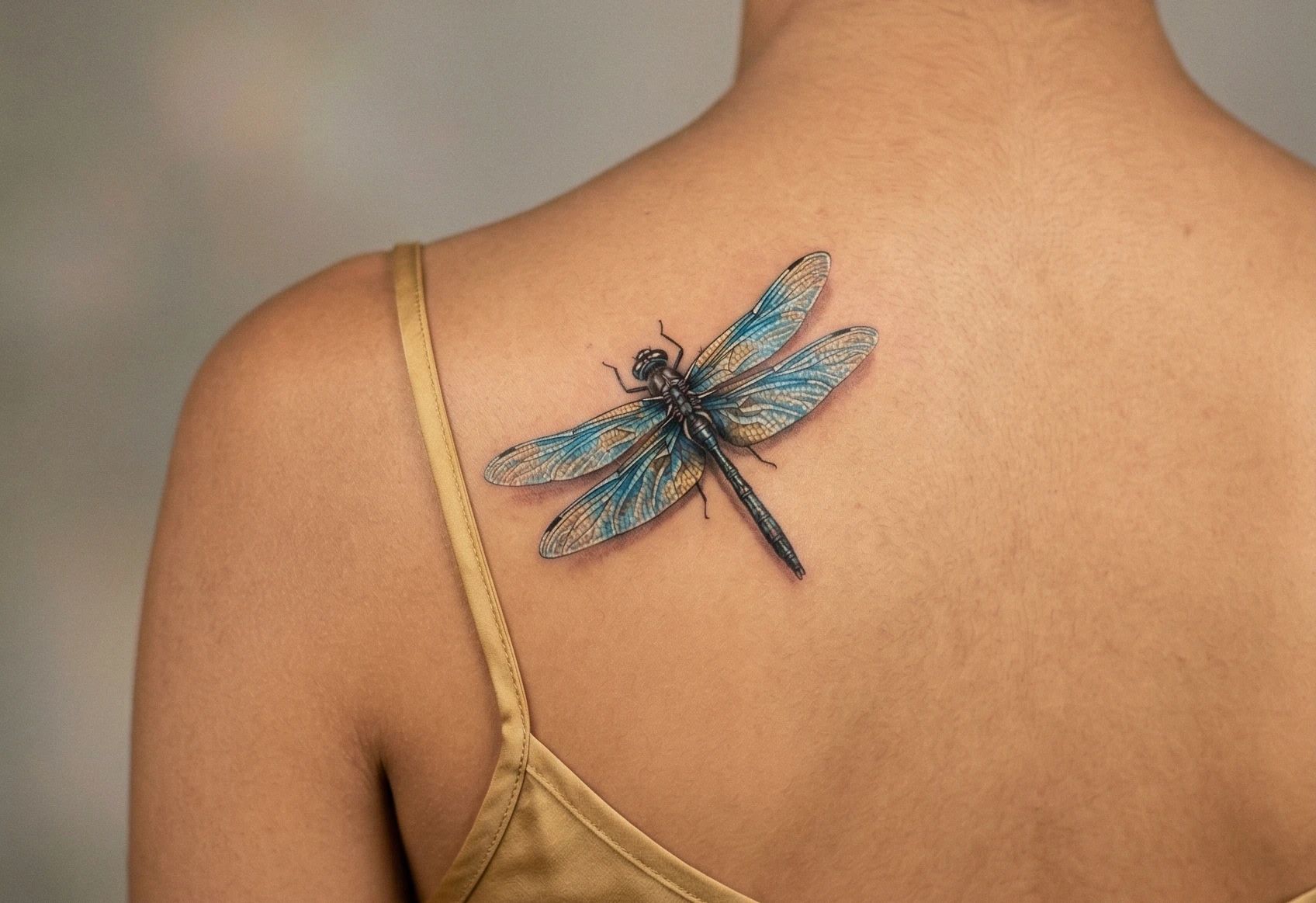 Realistic Dragonfly Tattoos