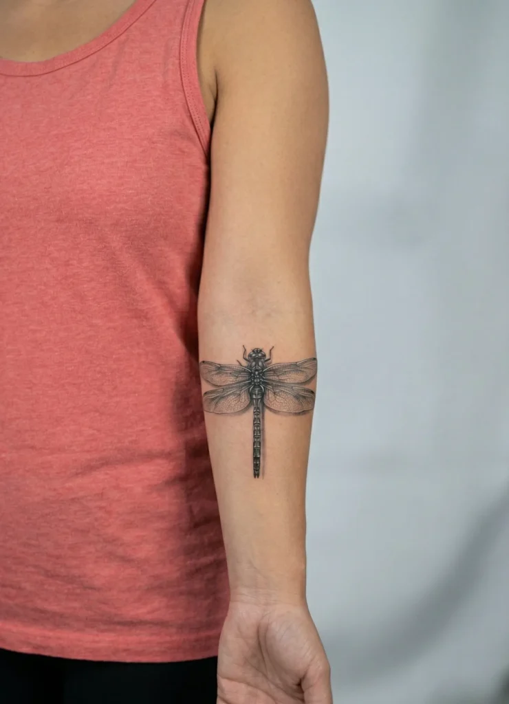 Realistic Dragonfly with Detailed Shading