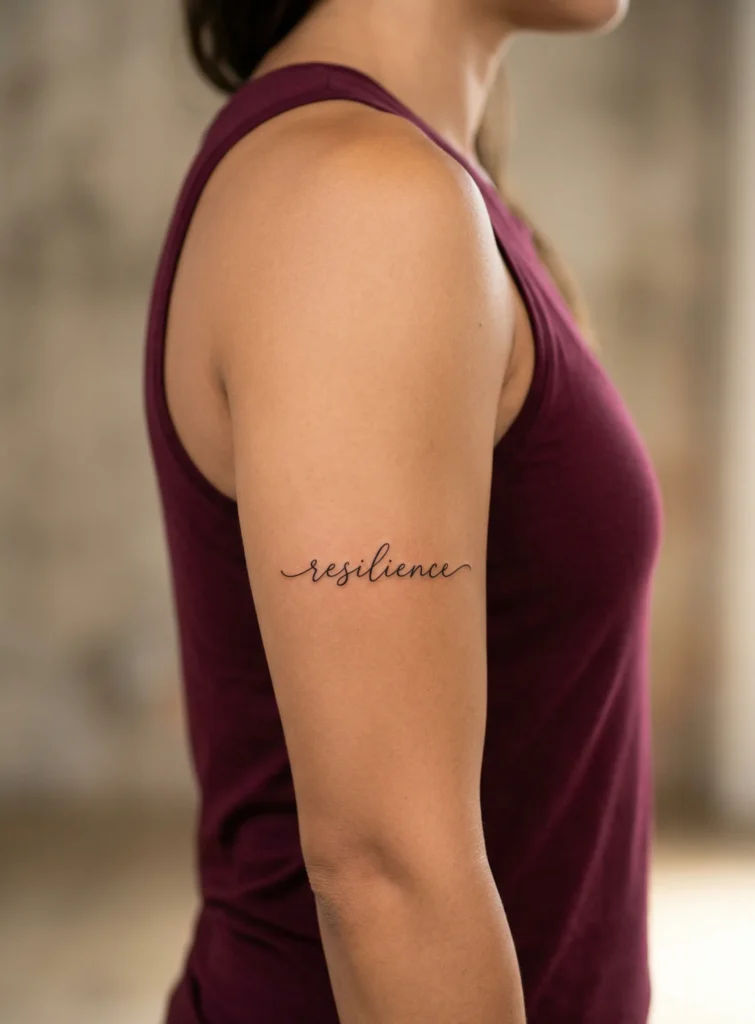 Script Inner Bicep Tattoo