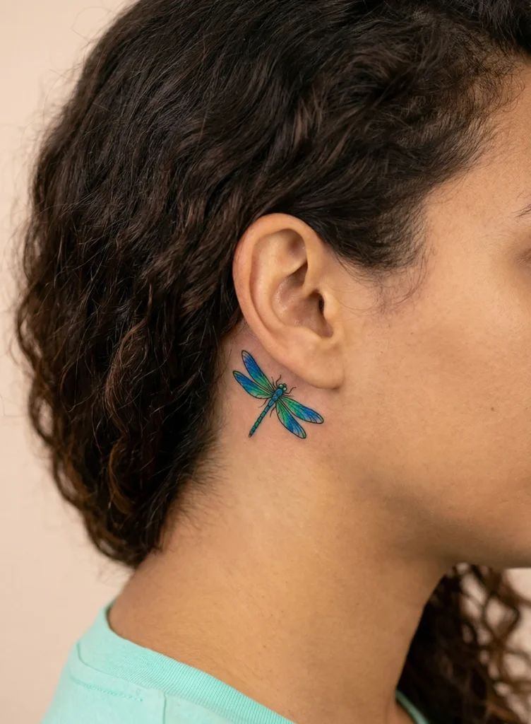 Small Dragonfly Behind Ear