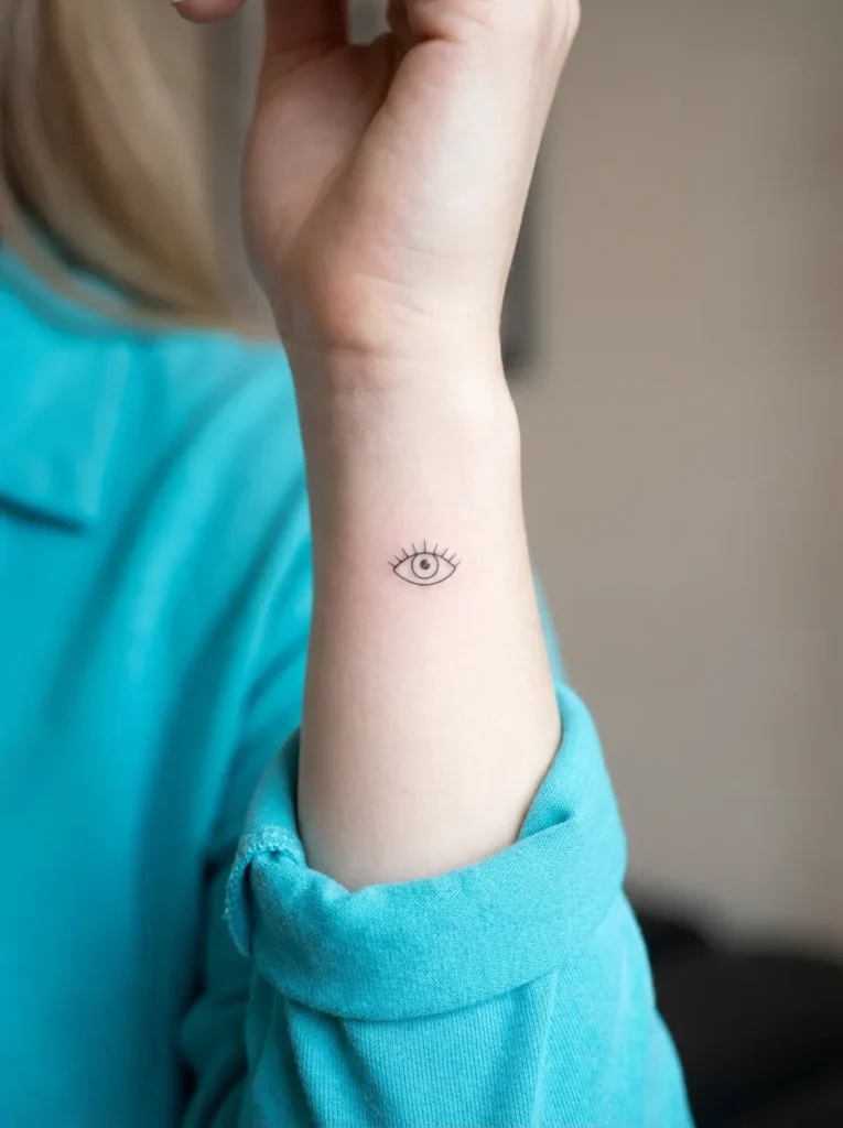 Small Eye Symbol Hidden Tattoo