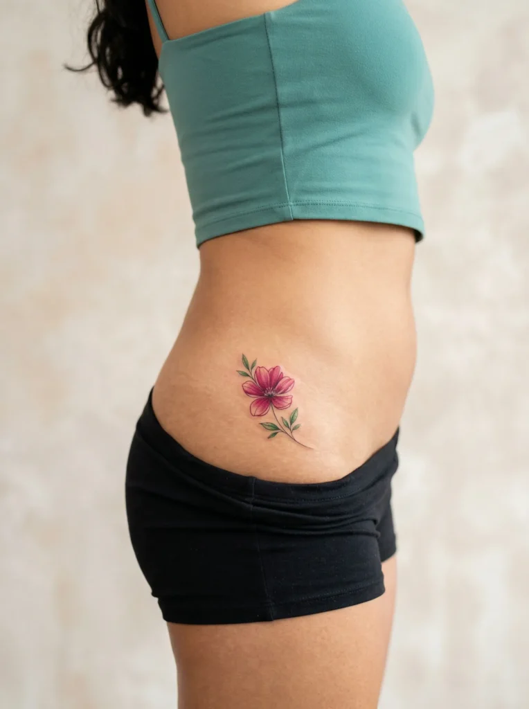 Small Floral on Hip Side