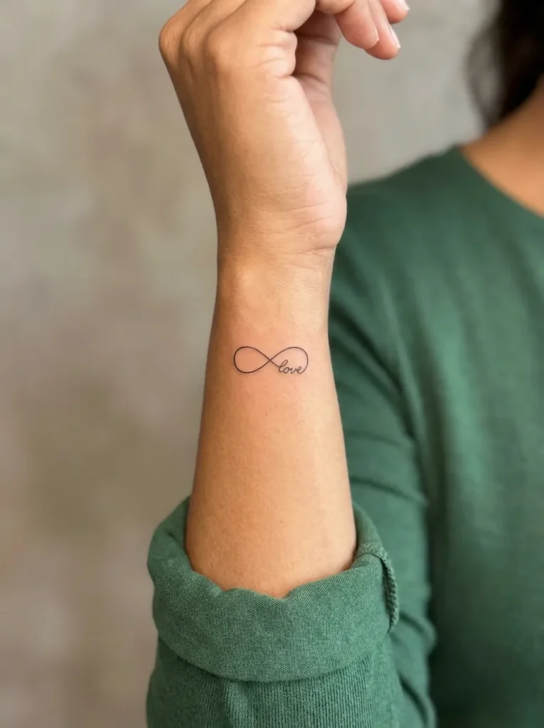 Small Infinity Symbol Hidden Tattoo