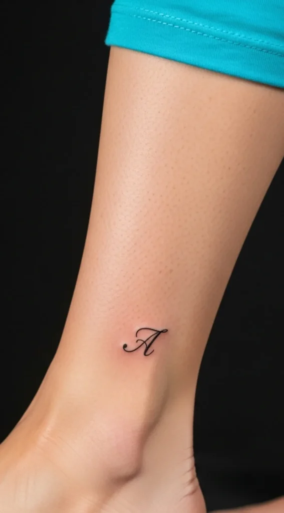 Small Initial Letter on Inner Ankle