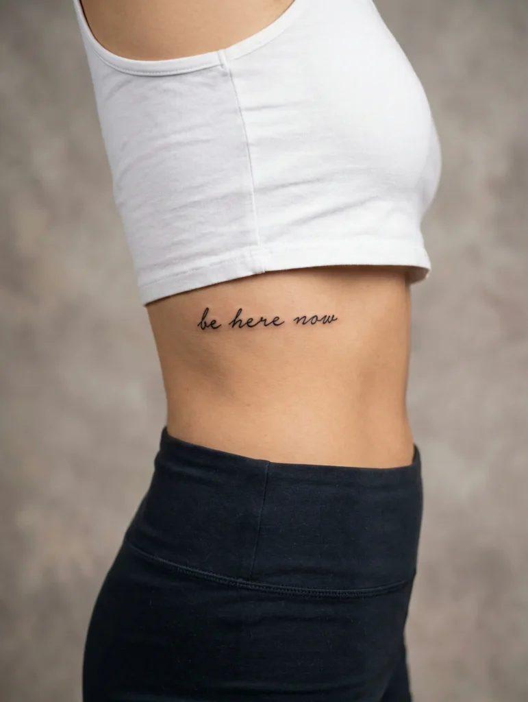 Small Quote on Side Waist