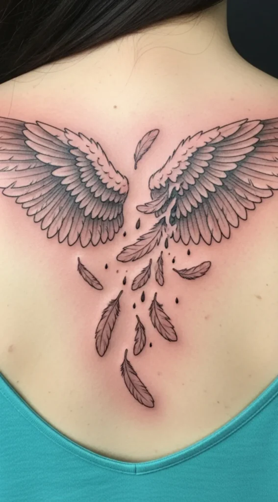 Soft Angel Wings Falling Apart