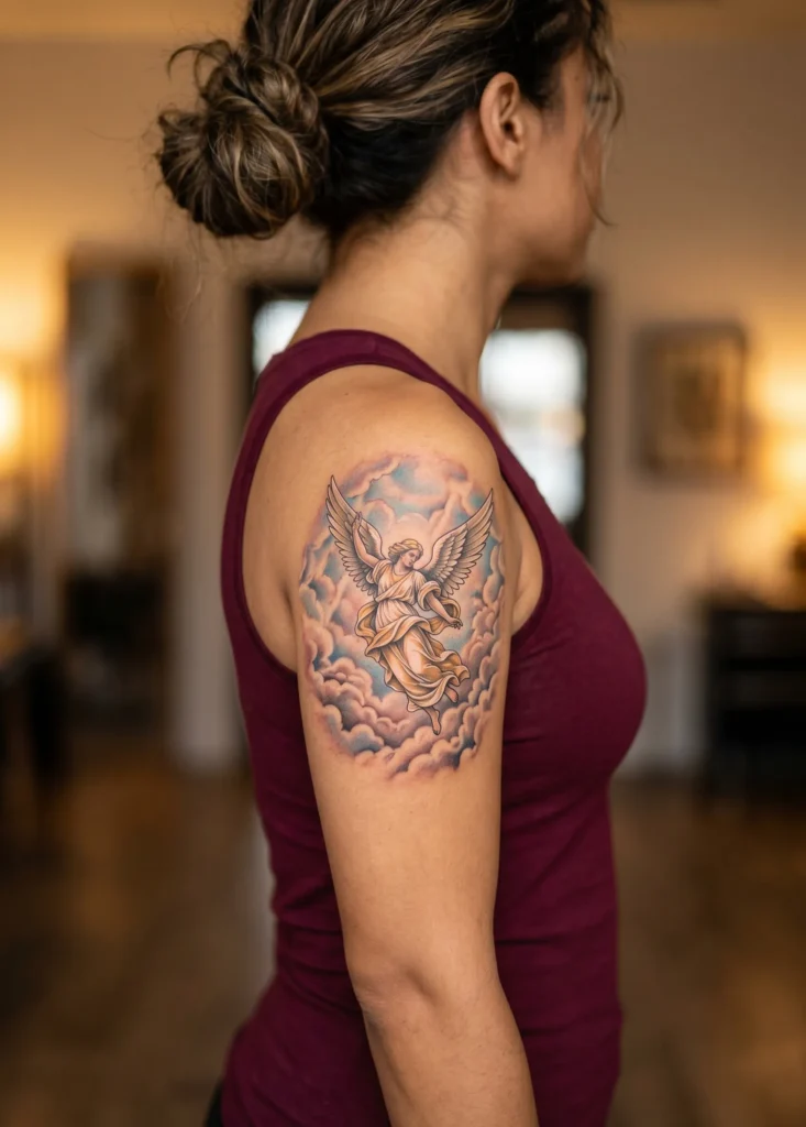 Soft Cloud Background Angel Scene