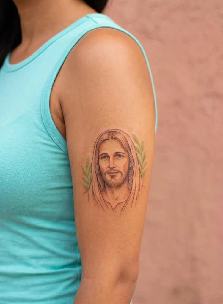 Soft Jesus Face with Gentle Expression