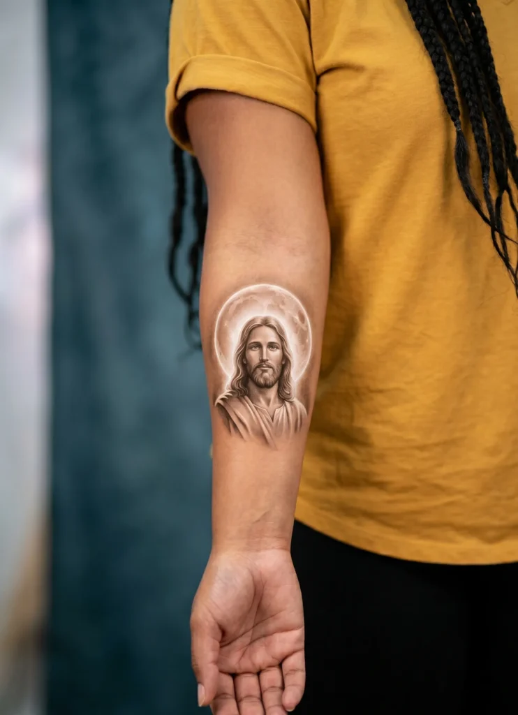 Soft Jesus with Moon Glow