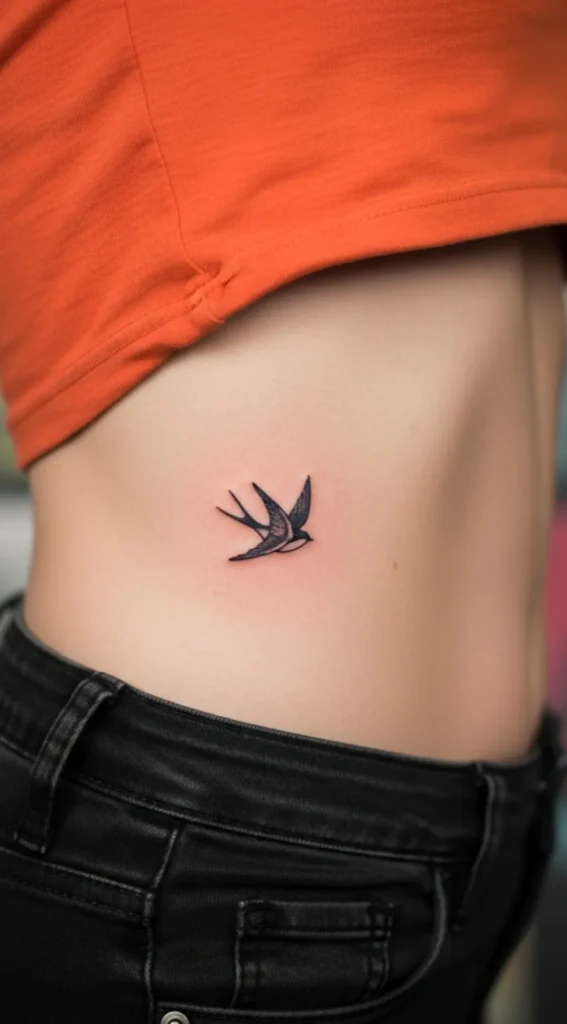 Tiny Bird on Hip Side