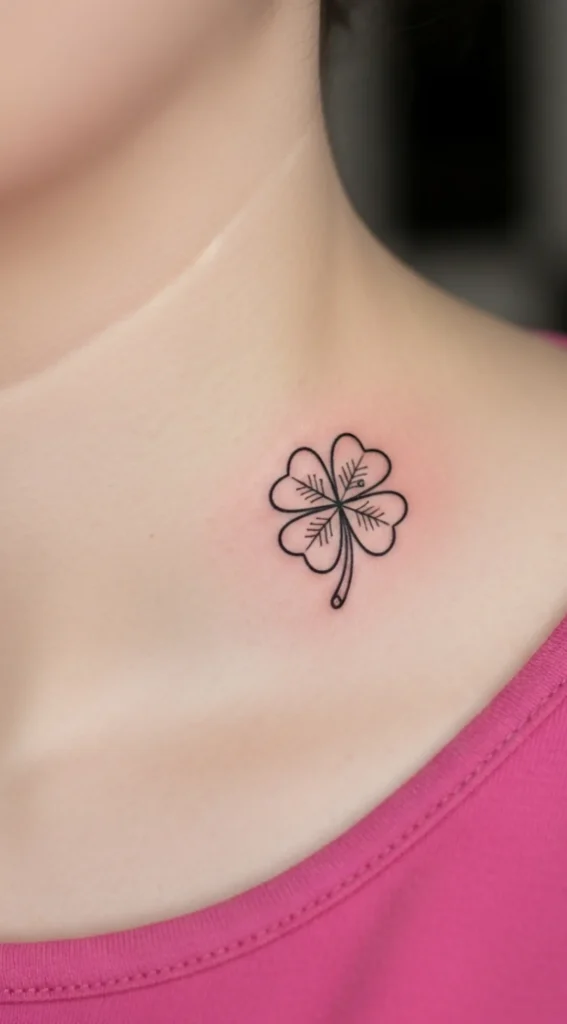 Tiny Clover on Collarbone