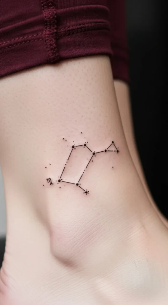 Tiny Constellation Across Ankle