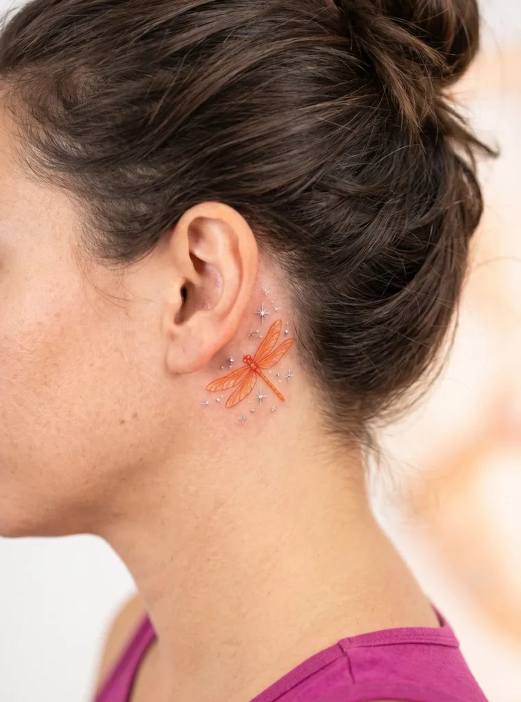 Tiny Dragonfly with Sparkle Detail