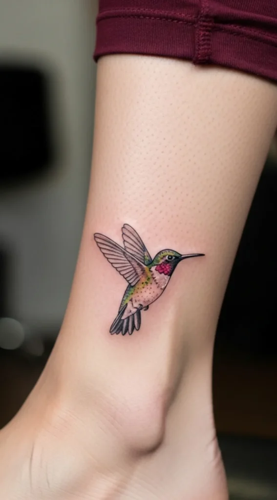 Tiny Hummingbird on Ankle