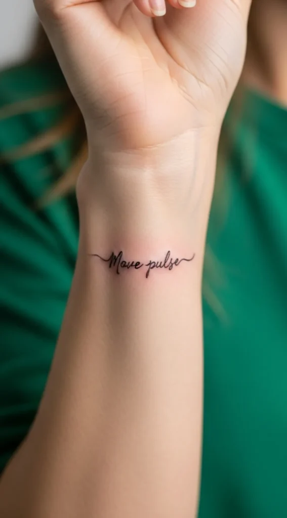 Tiny Name Hidden Tattoo on Inner Wrist