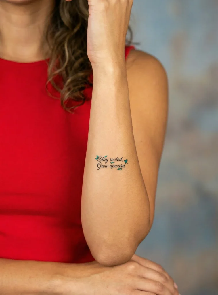 Tiny Quote on Inner Arm