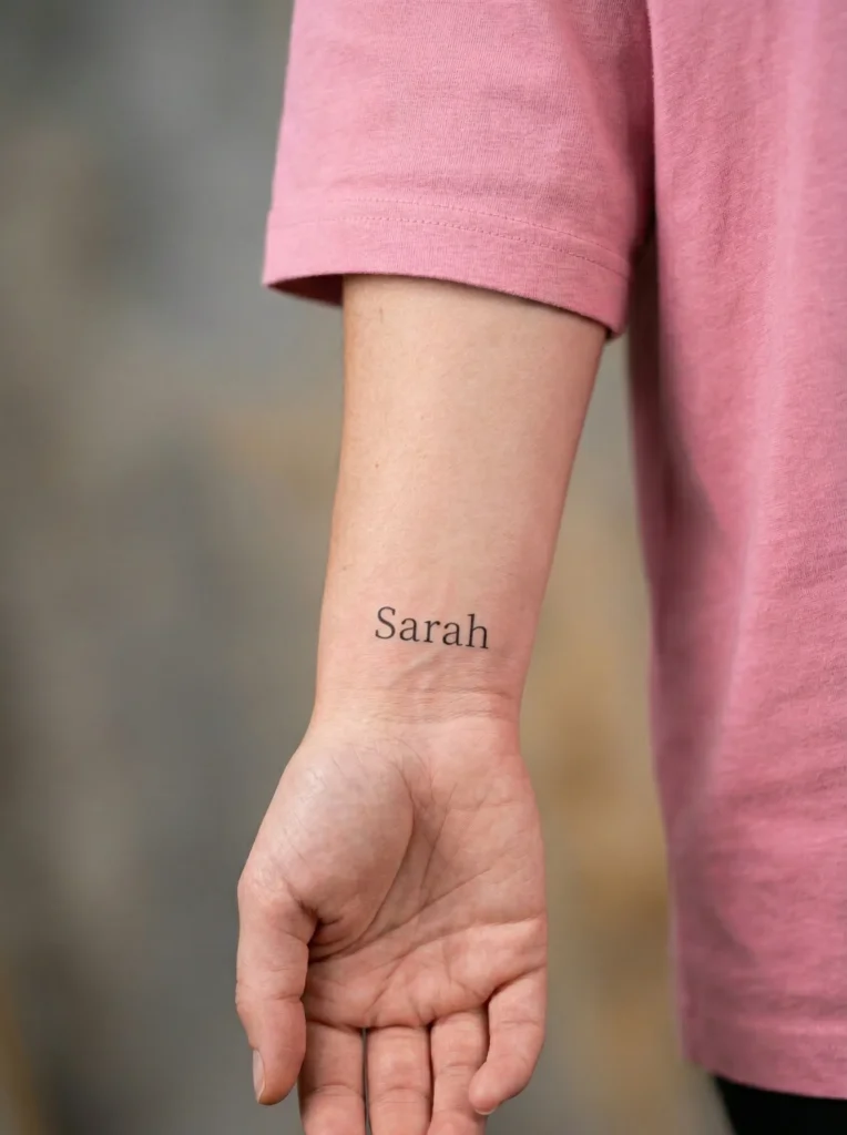 Tiny Quote on Inner Wrist