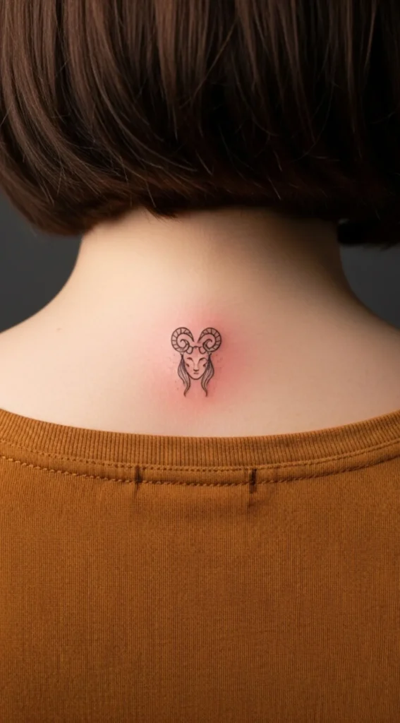 Tiny Zodiac Outline on Spine Line