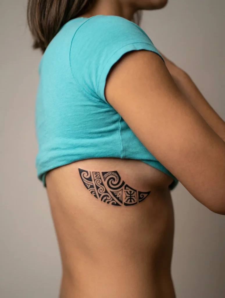 Tribal Inspired Pattern Along Rib