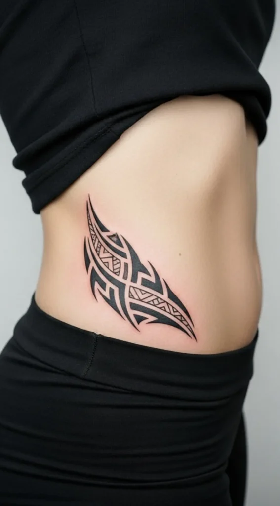 Tribal Inspired Small Design on Side Hip